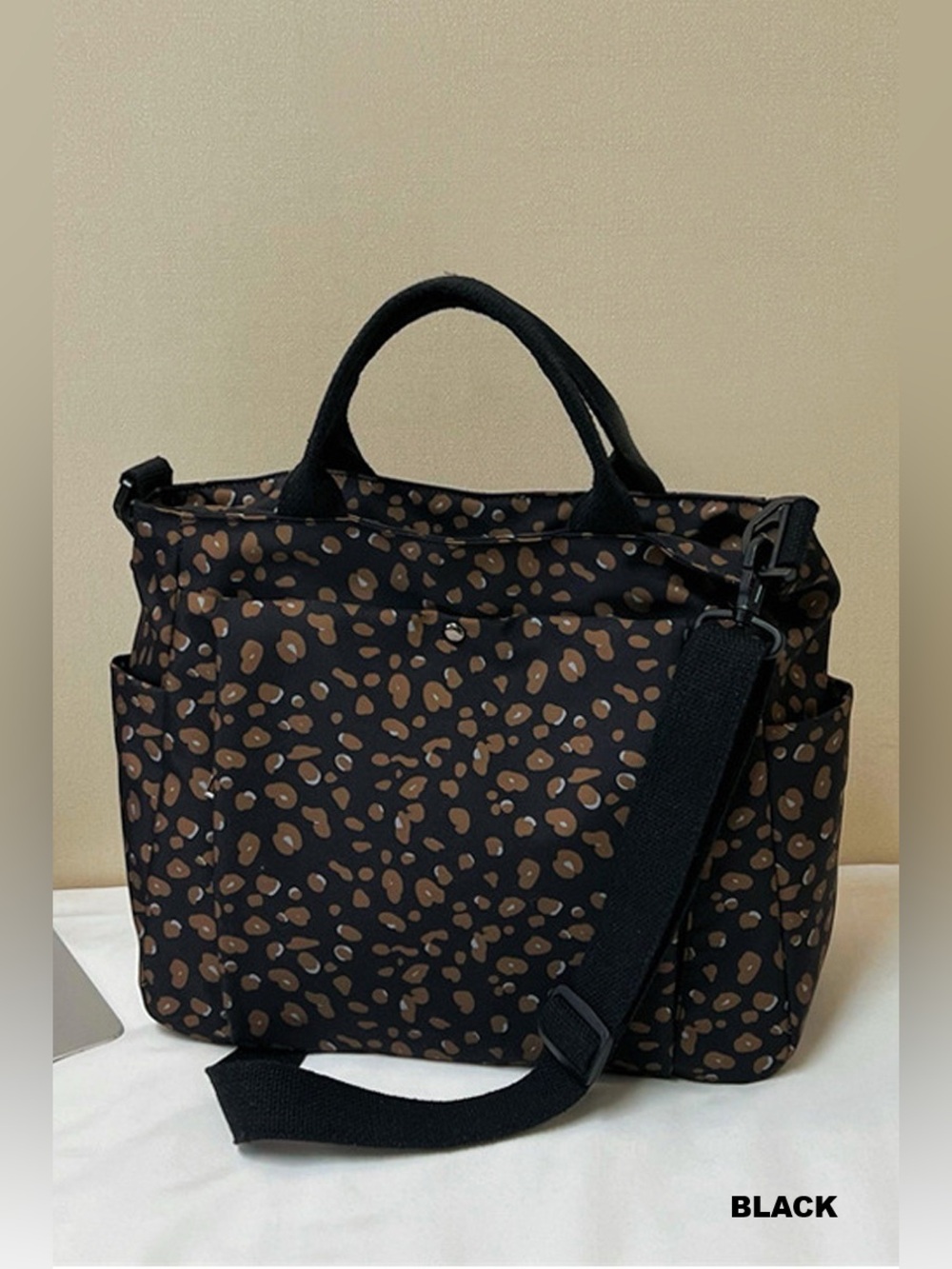 Zenana LEOPARD CARYALL DIAPER TOTE BAG